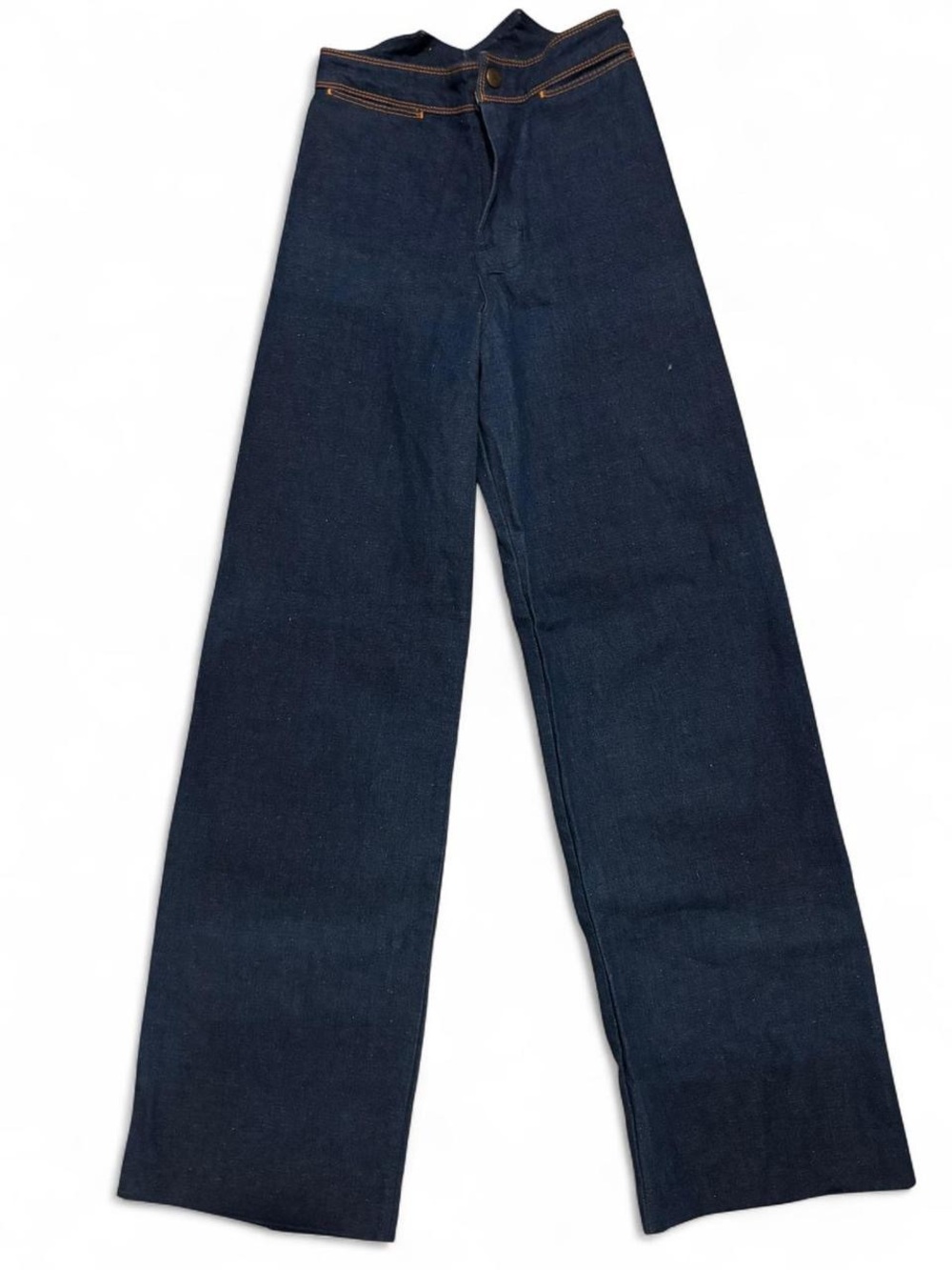 Vintage 70s Wide-Leg Buckle Back Jeans by Traffic Jam, 22”waist